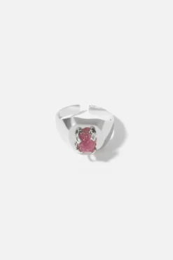 Dipua Anel Casulo Turmalina Rosa