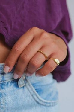 Dipua Anel Nano Banhado a - Design Moderno e Presença Autêntica