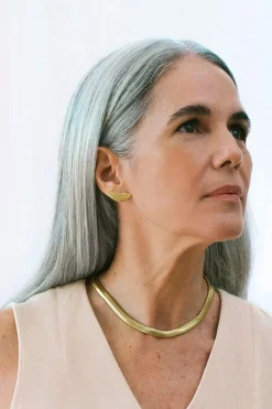 Dipua Brinco Blina Banhado a Ouro - Brilho Radiante e Charme Moderno