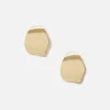 Dipua Brinco Clark em Ouro - Beleza Minimalista com um Toque de Brilho