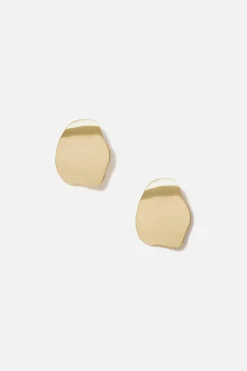 Dipua Brinco Clark em Ouro - Beleza Minimalista com um Toque de Brilho