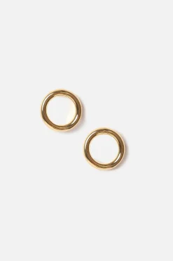 Dipua Brinco Donut: Charme Geométrico em Ouro