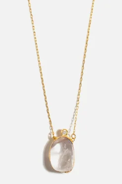 Dipua Colar Cristal e Zircônia Banhado a Ouro - Brilho Encantador