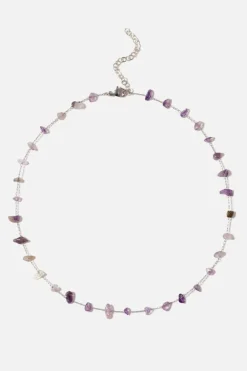 Dipua Colar Lavanda Prateado