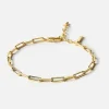 Dipua Pulseira Gaten Banhada a Ouro - Design Único e Presença Imponente